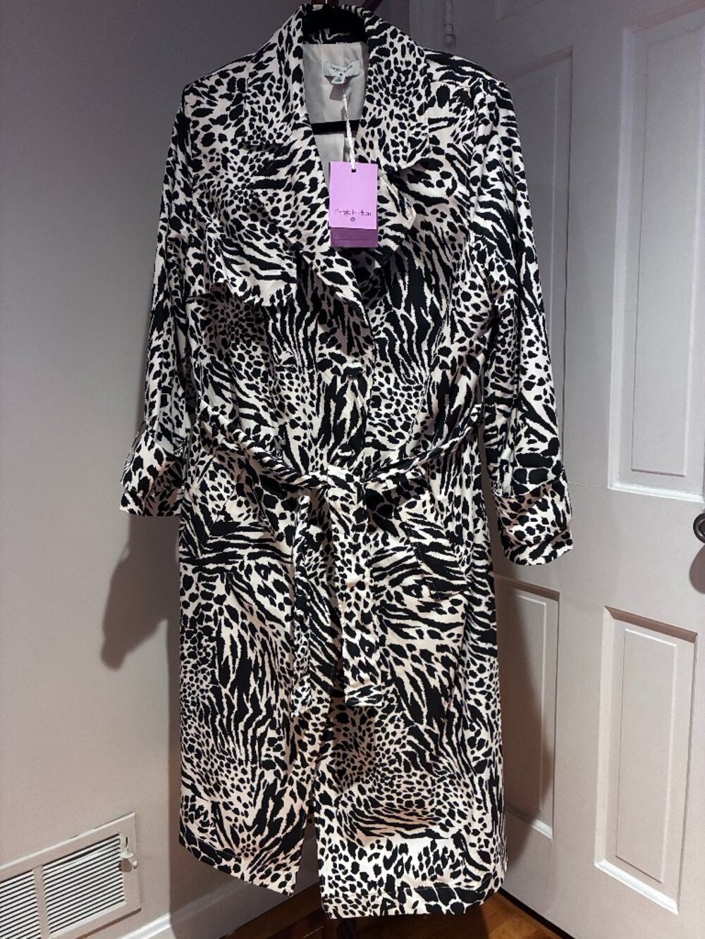 Sergio Hudson trench coat 1X New